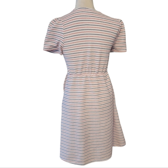 Draper James Red, White & Blue Striped Terry Knit Dress Size Small - Picture 4 of 5
